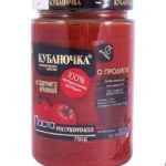 ТОМАТНАЯ ПАСТА КУБАНОЧКА 750 ГР СТЕКЛО /6ШТ.