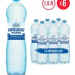 ВОДА МИНЕРАЛЬНАЯ "ЛИПЕЦКАЯ" 1,5Л ГАЗИРОВАННАЯ РОСИНКА