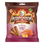 ТРИ КОРОЧКИ СУХАРИ СЫР СЕМГА 40 ГР. /60 ШТ.