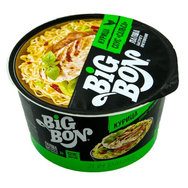 ВЕРМИШЕЛЬ "BIG BON" ТАРЕЛКА  В АССОРТИМЕНТЕ 85Г /24 ШТ.