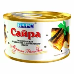 САЙРА НАТУРАЛЬНАЯ С ДОБАВЛЕНИЕМ МАСЛА 250ГР. (113 БАРС)  24ШТ.УП.