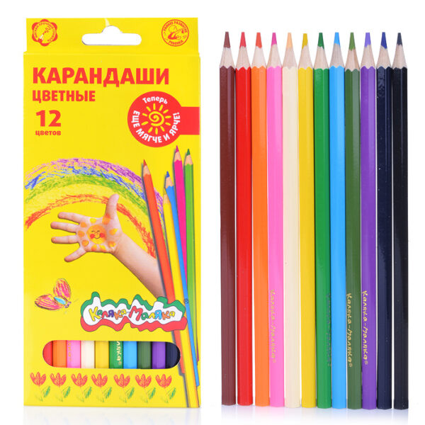 Набор Цветных Карандашей 12 Цветов Каляка Маляка